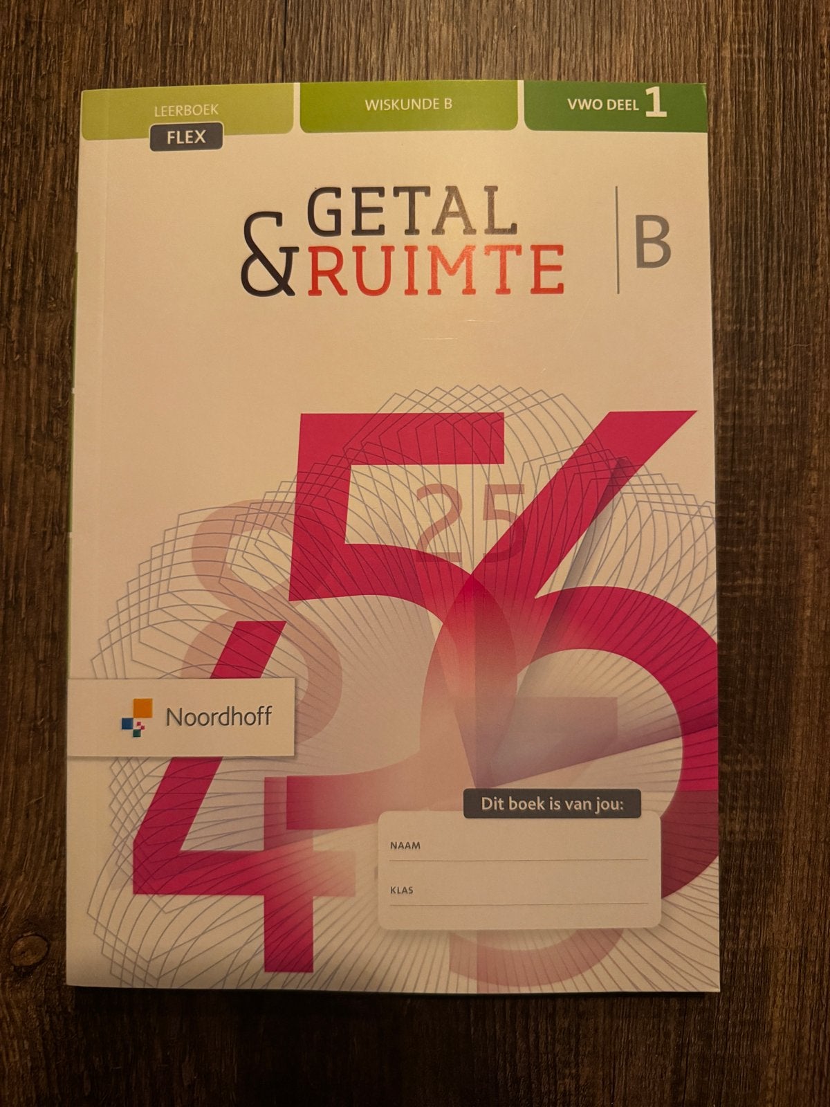 Getal en Ruimte VWO B deel 1 nieuw, Boeken, Ophalen of Verzenden, Beta, Nieuw, Overige niveaus