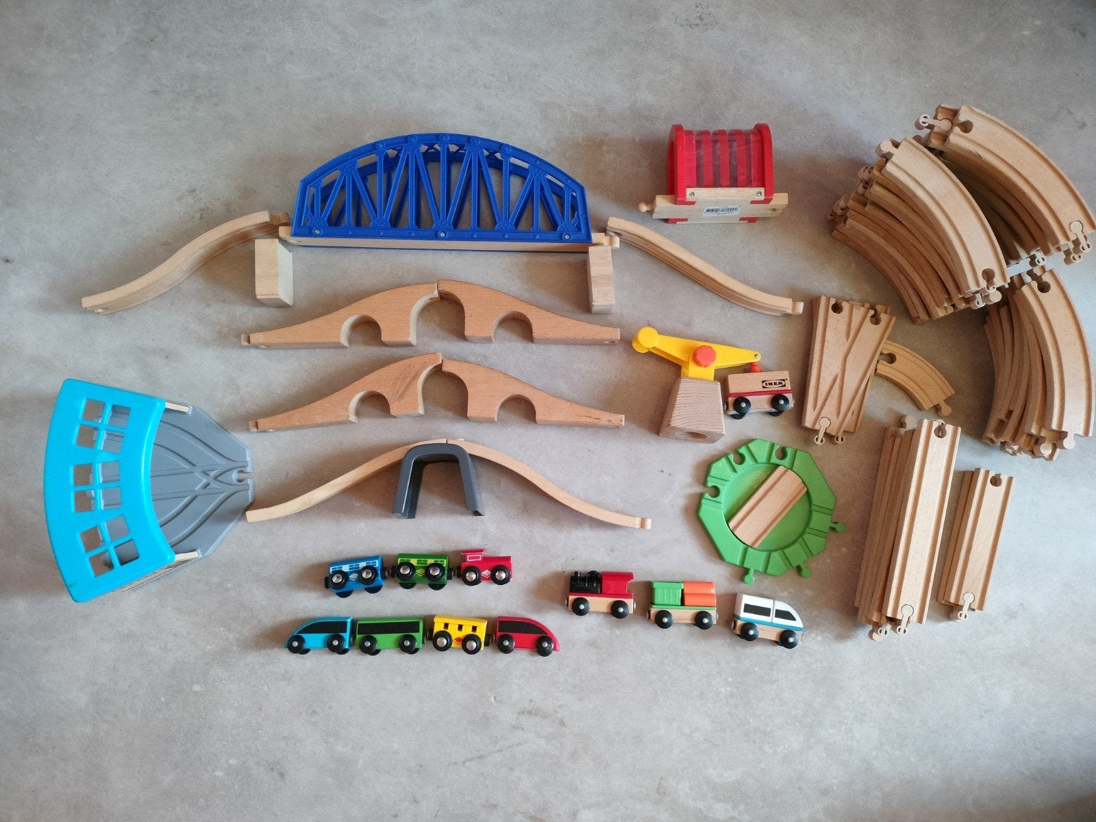 Houten treinbaan set, Ophalen of Verzenden, Gebruikt