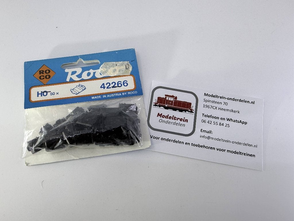Roco 42266 - H0 Railclips 50 stuks in verpakking, Gelijkstroom, Rails, Ophalen of Verzenden, Zo goed als nieuw