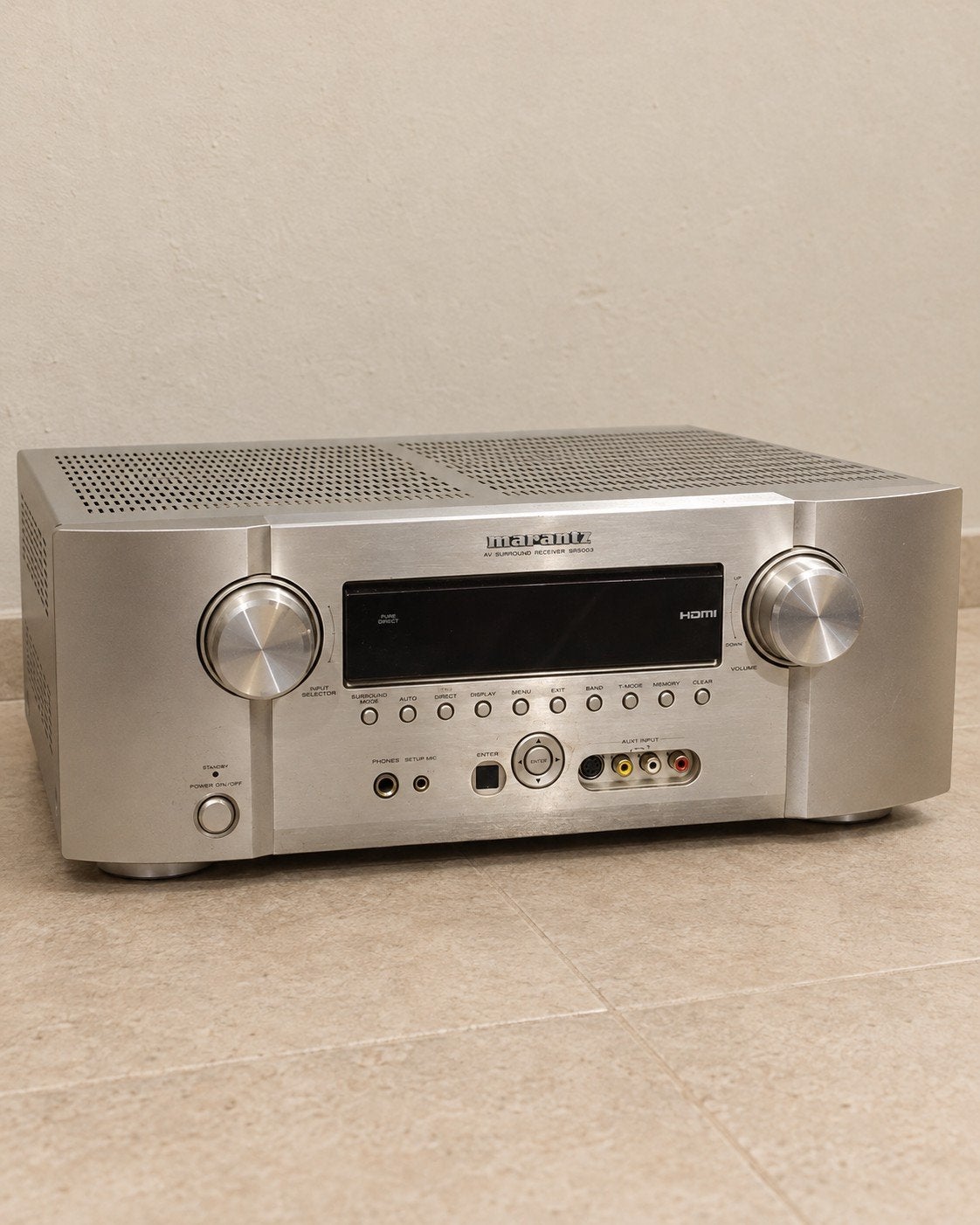 Marantz SR6003 AV Receiver - Zilverkleurig, Marantz, Ophalen of Verzenden, Zo goed als nieuw, 120 watt of meer
