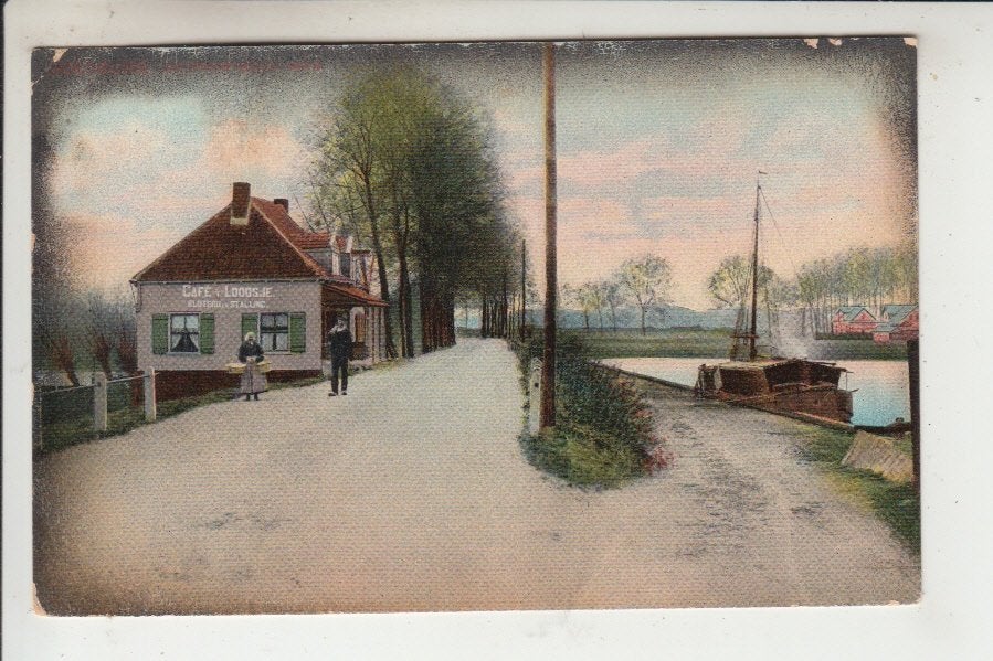 Doesburg, Ooipoortseweg - Café, Ophalen of Verzenden, Voor 1920, Gelopen, Gelderland