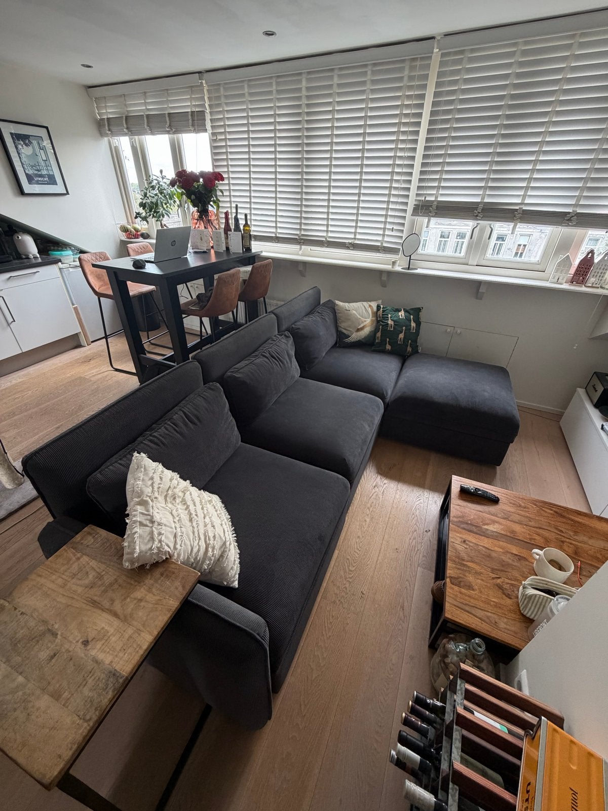 IKEA Vallentuna bank met losse stukken en opbergruimte, Huis en Inrichting, Ophalen, Gebruikt, 100 tot 125 cm, Hoekbank