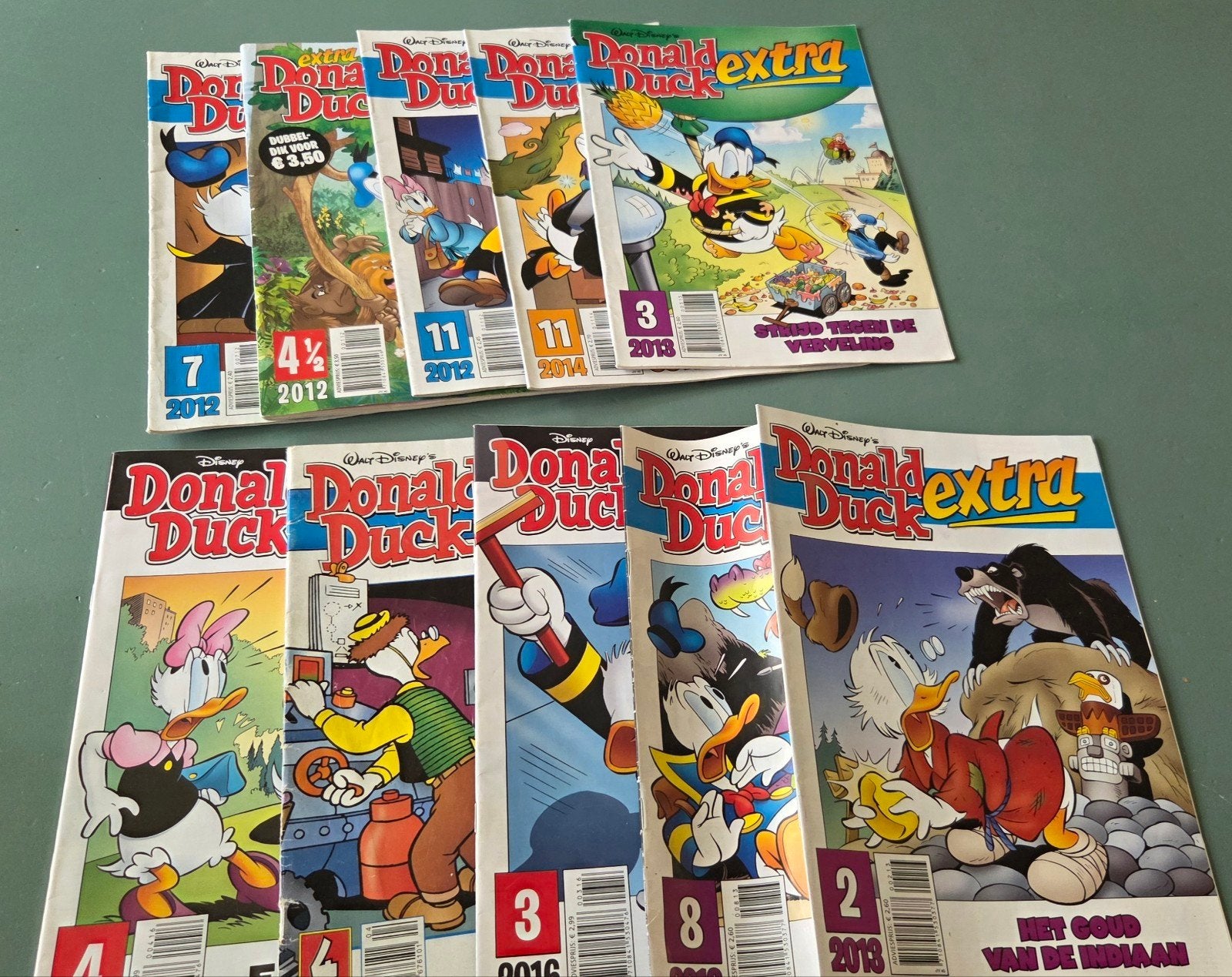 10x Donald Duck Extra - Verschillende Jaargangen 12.50, Ophalen