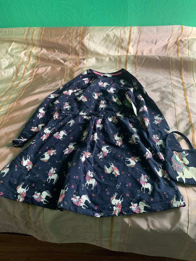 Jurk, Kinderen en Baby's, Kinderkleding | Maat 134, Ophalen, C&A, Meisje, Nieuw