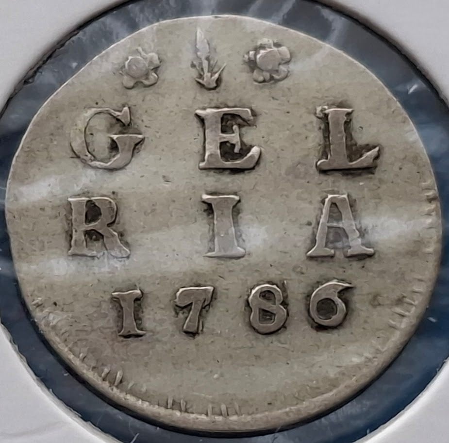 2 Stuiver 1786 – Dubbele Wapenstuiver Gelderland*, Vóór koninkrijk, Zilver, Losse munt, Overige waardes