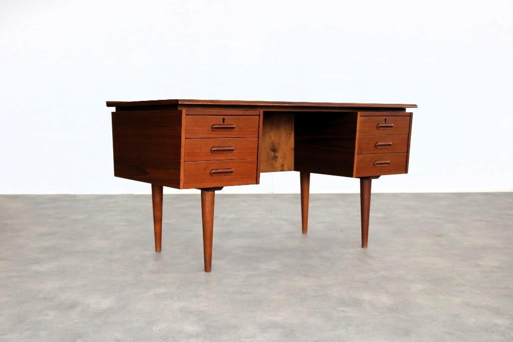 vintage bureau | jaren 60 | teak | Deens, Gebruikt, ., Ophalen of Verzenden, .