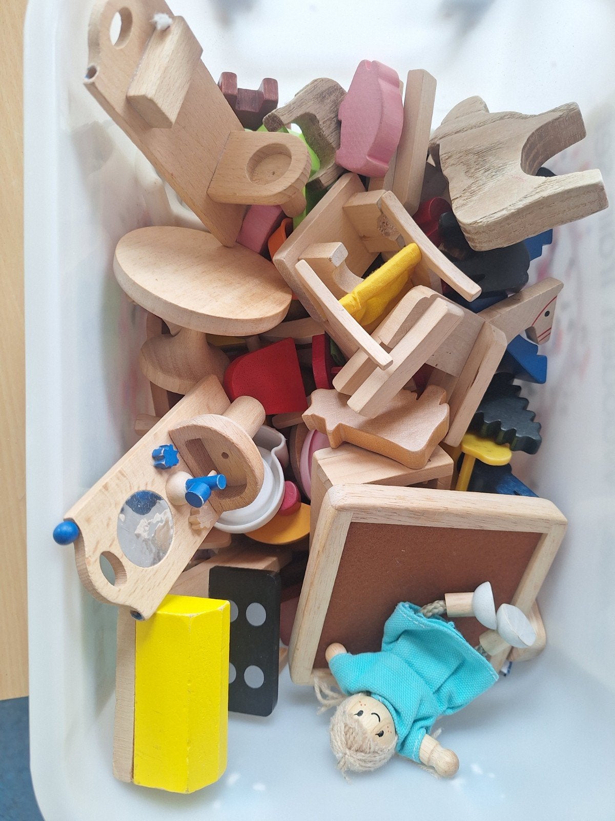 Educó Houten Poppenhuis met Meubels en Poppetjes, Ophalen