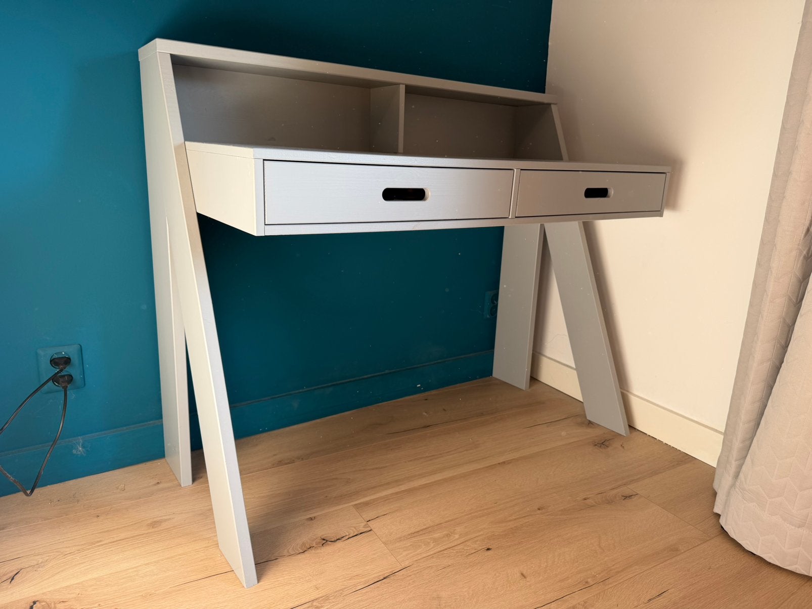 WOOOD connect bureau, Ophalen, 112 cm, Hout, Schoolbureau