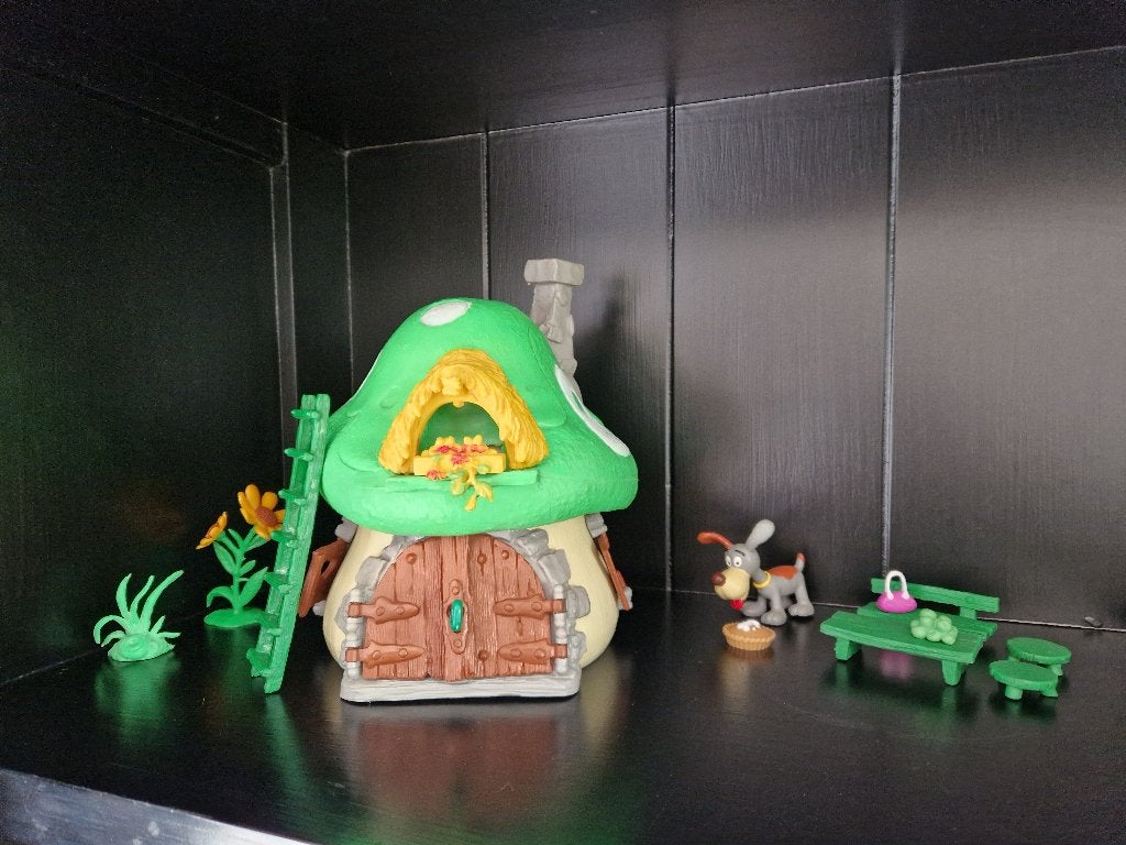 Smurfenhuis groot GROEN dak - Zeldzaam Smurfen huis, Ophalen of Verzenden, Zo goed als nieuw, Overige Smurfen, Huisje of Attribuut