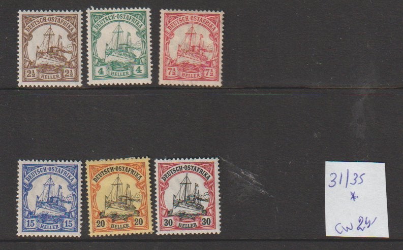 Duits OOST AFRIKA 31-35 ongestempeld, Postzegels en Munten, Ophalen of Verzenden, Overige periodes, Postfris