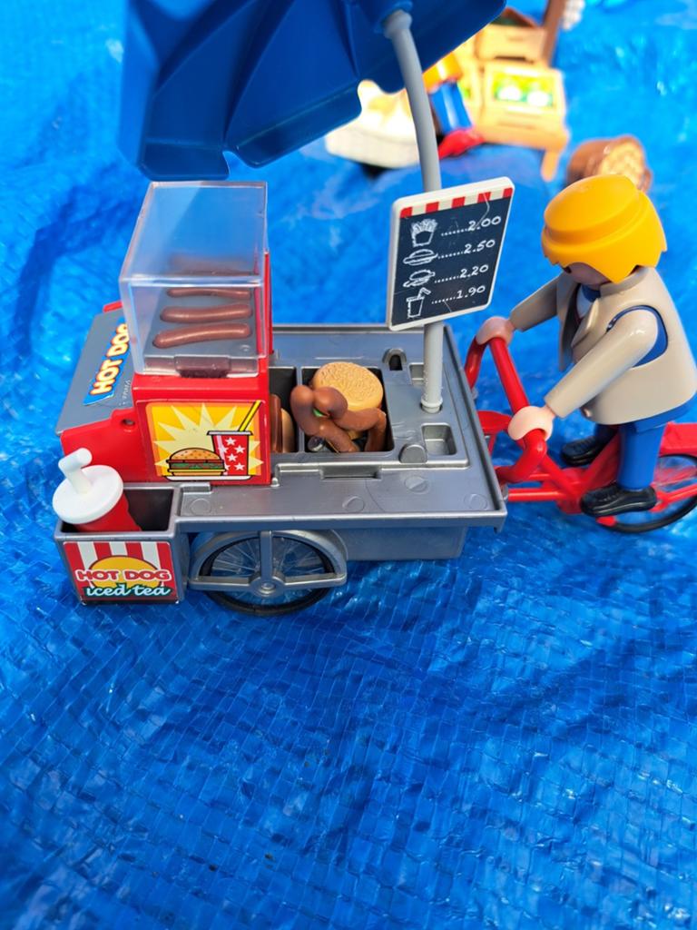 Markt+hotdog stand playmobile, Ophalen, Gebruikt