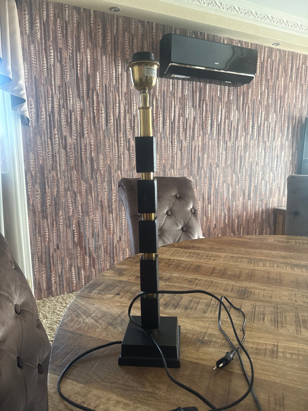 Colmore Tafellamp Zwart/Goud - Modern Design, Ophalen, Met schakelaar, Gebruikt, Overige merken
