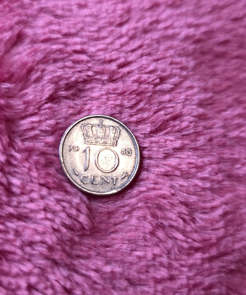 10 cent juliana 1956, Postzegels en Munten, Ophalen of Verzenden, Koningin Juliana, 10 cent, Losse munt