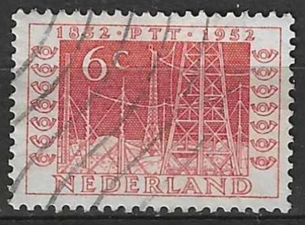 Nederland 1952 - Yvert 575 - 100 Jaar P.T.T. - 6 c. (ST), Verzenden, Gestempeld
