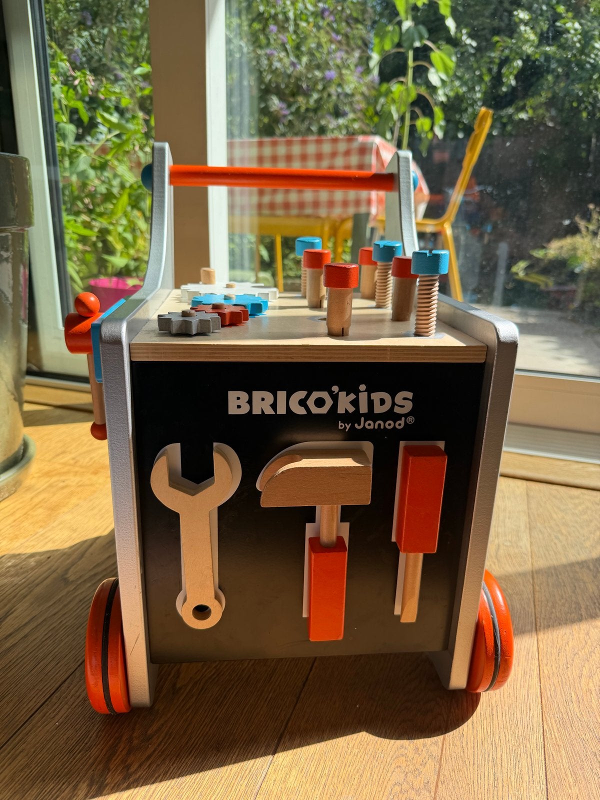Janod Brico'kids Werkbank Loopwagen - Opknapper, Ophalen of Verzenden, Gebruikt, Knutselen