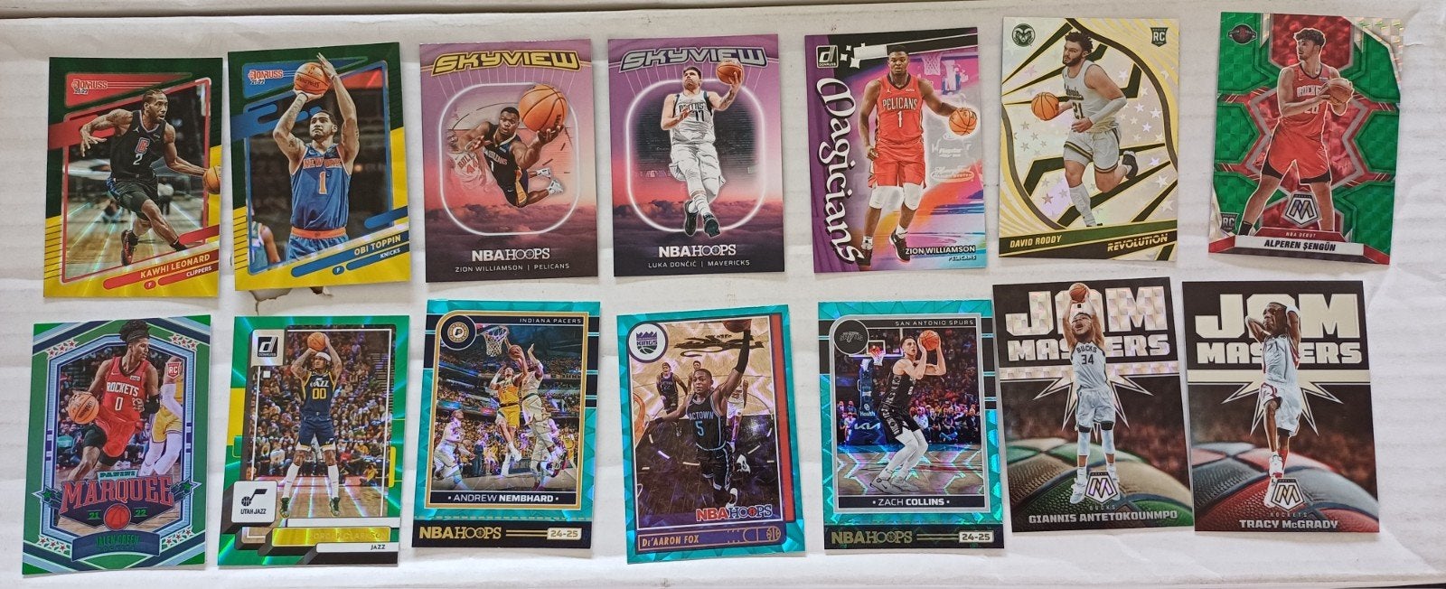 14 sportscards. Inserts. NBA. Hoops. Donruss. Panini., Ophalen of Verzenden, Zo goed als nieuw, Buitenlandse clubs, Poster, Plaatje of Sticker