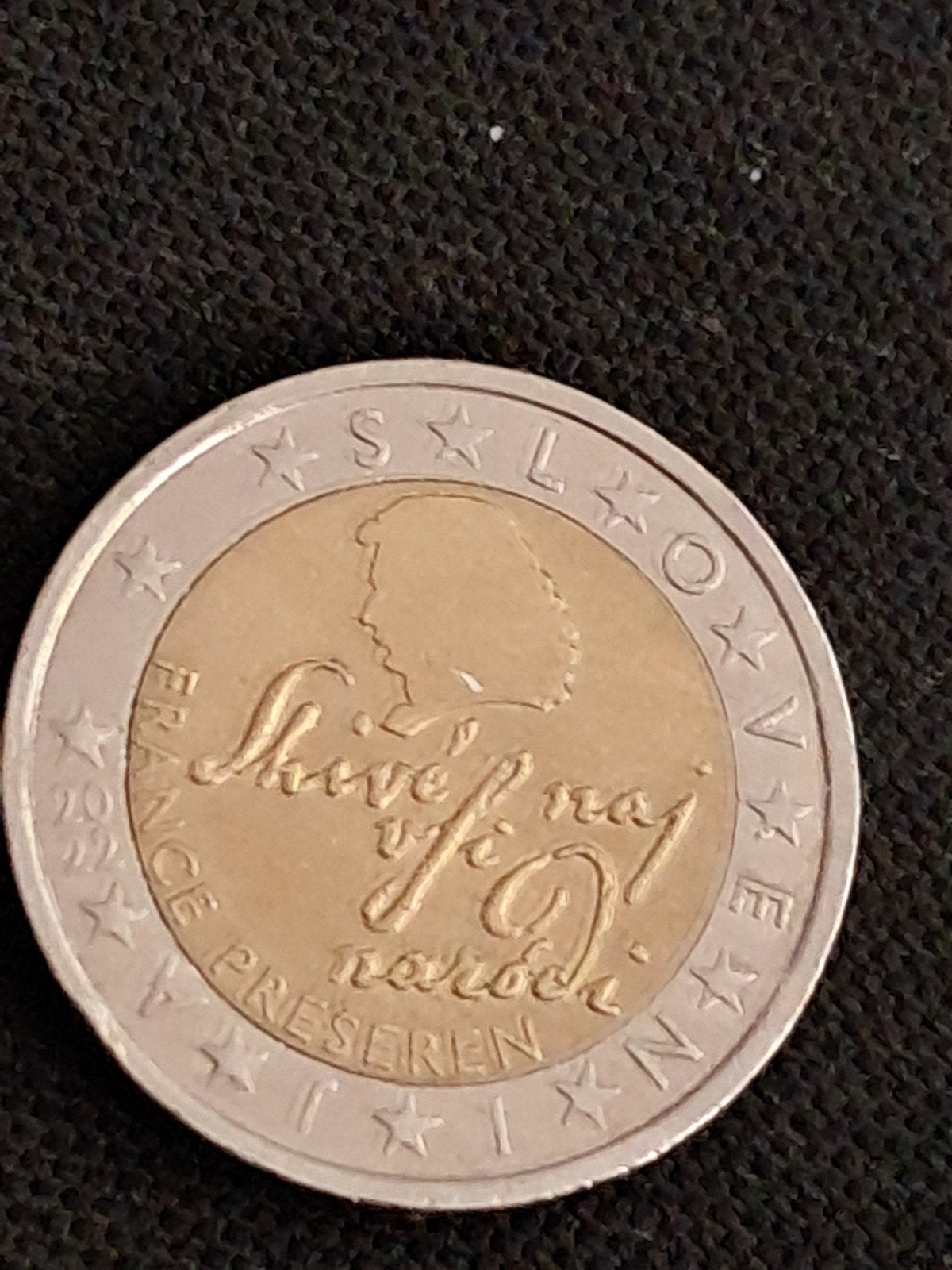 Sloveense 2 euro verzamelmunt - France Prešeren, Ophalen of Verzenden, Slovenië, 2 euro, Losse munt