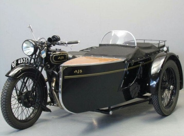 AJS500 met zijspan, Ophalen, Gebruikt
