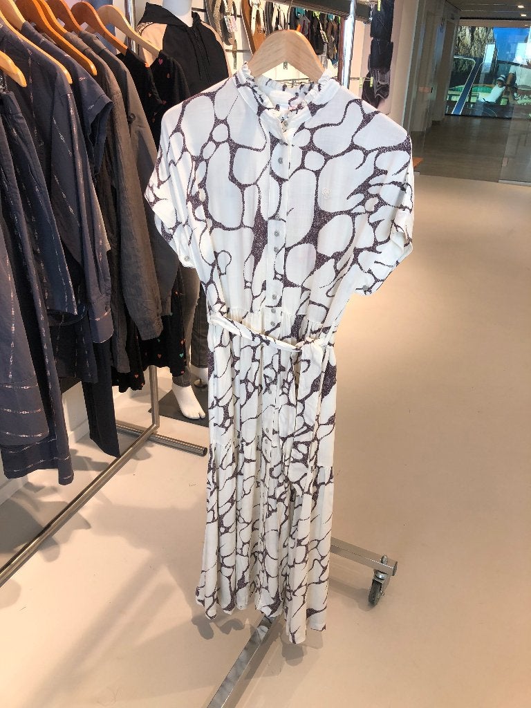 Sale! Ragwear vegan midi print jurk LIORA ivory XXL, Ragwear, Ragwear, Wit, Maat 46/48 (XL) of groter