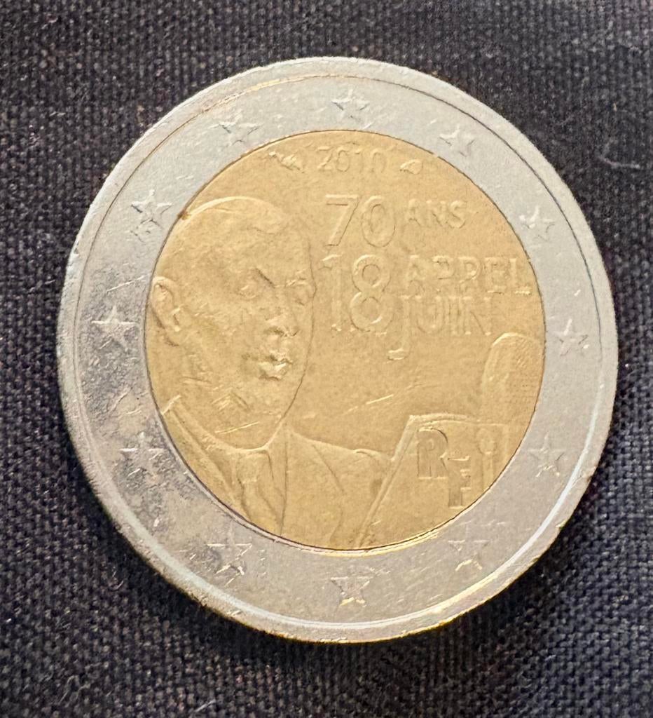 2 EURO 2010 Charles de Gaulle Frankrijk, Postzegels en Munten, Ophalen of Verzenden, Frankrijk, 2 euro