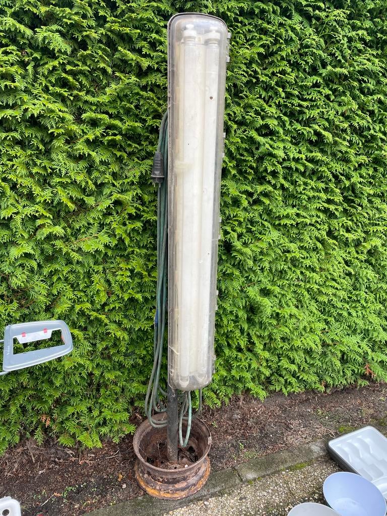 Staande TL lamp bouwlamp op standaard, Ophalen of Verzenden, Zo goed als nieuw, Minder dan 50 watt, Lamp