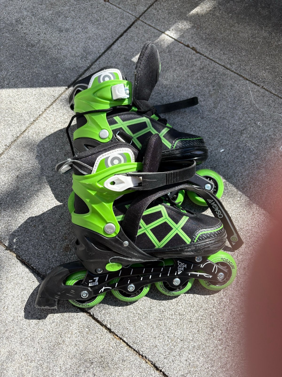 Verstelbare inline skates Osaga, maat 35-38, groen/zwart, Kinderen, Inline skates 4 wielen, Ophalen, Overige merken