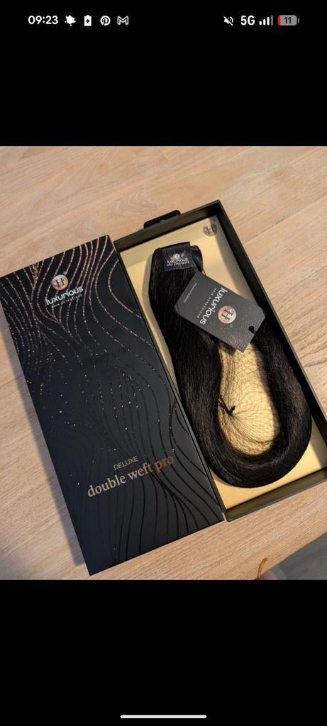Hairweave - hairextensions -dobkerbruin - haarverlenging, Ophalen of Verzenden, Nieuw