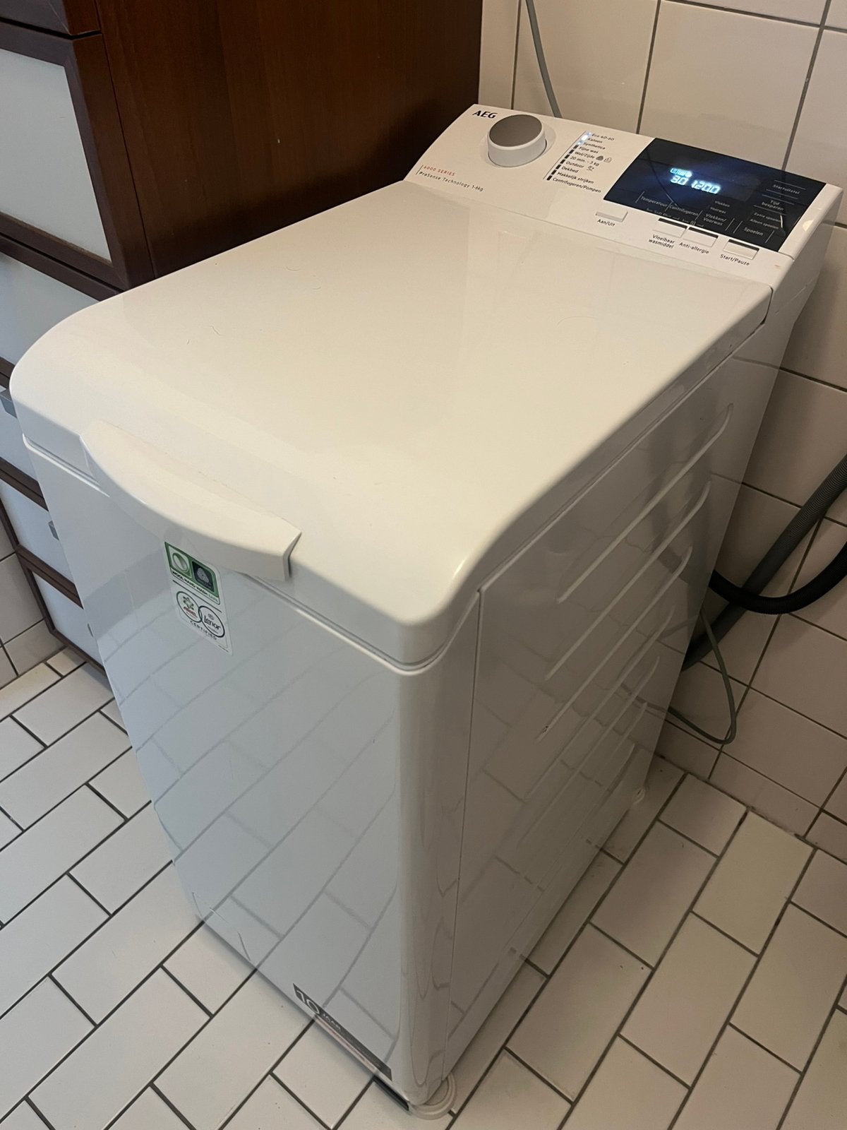 Wasmachine bovenlader AEG LTR6ECO, Witgoed en Apparatuur, Wasmachines, Ophalen, 1200 tot 1600 toeren, 4 tot 6 kg, Bovenlader