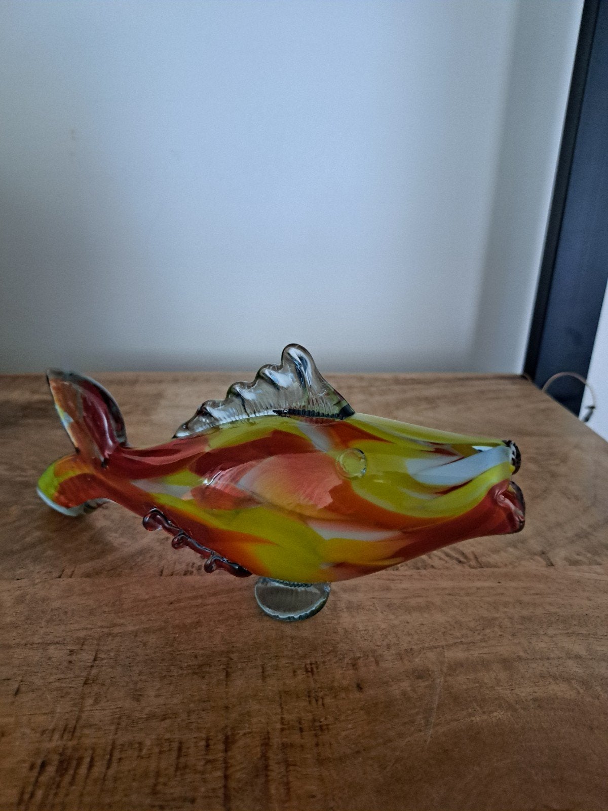 Vintage retro art glass beeld "vis", Ophalen of Verzenden