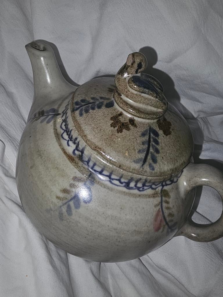Unieke Bernard Leach Stijl Theepot - Handgemaakt Keramiek, Antiek en Kunst, Antiek | Keramiek en Aardewerk, Ophalen of Verzenden