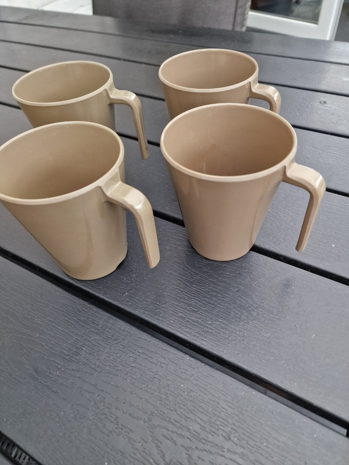 Set van 4 Eurotrail melamine bekers - ideaal voor camping, Caravans en Kamperen, Ophalen of Verzenden, Zo goed als nieuw