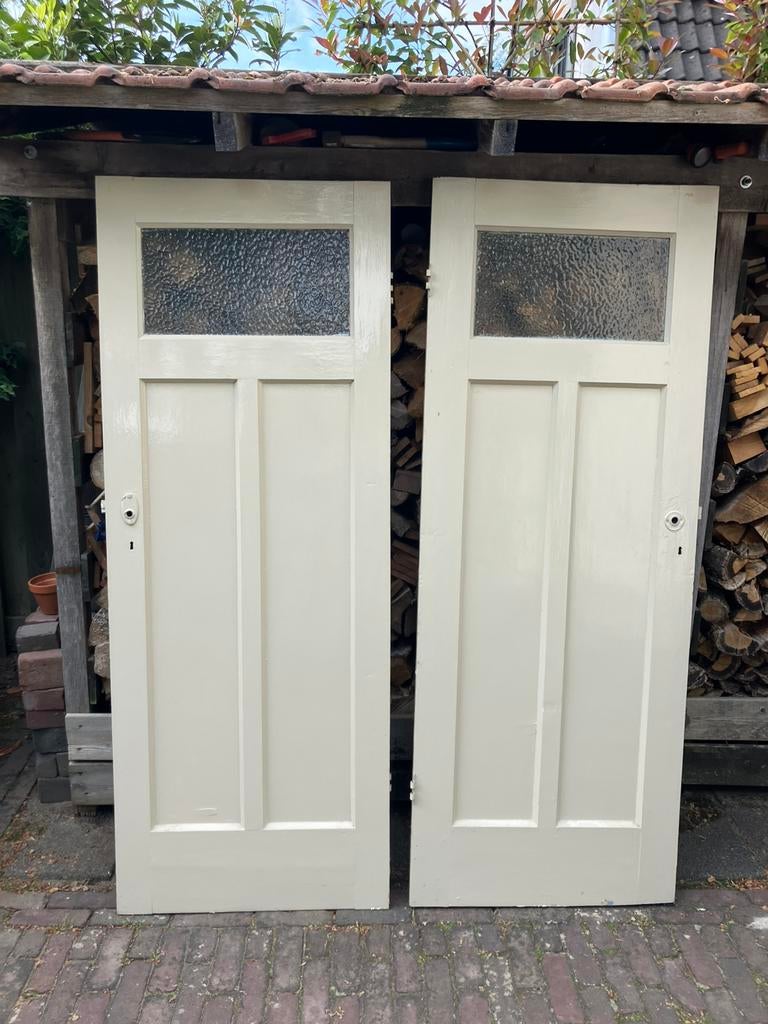 Twee kleine paneeldeuren 70x182,5, Minder dan 80 cm, Binnendeur, Minder dan 200 cm, Ophalen of Verzenden