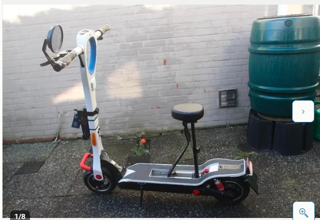 Veeley v5 elektrische step legaal - Wit. juli 2025 - 60km, Ophalen, Zo goed als nieuw, Gewone step