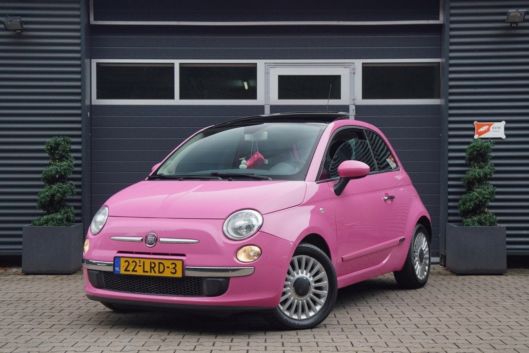 Fiat 500 1.2 Lounge ROSA AUTOMAAT PANO LEDER CLIMA, Auto's, Euro 5, Gebruikt, Bedrijf, Handgeschakeld