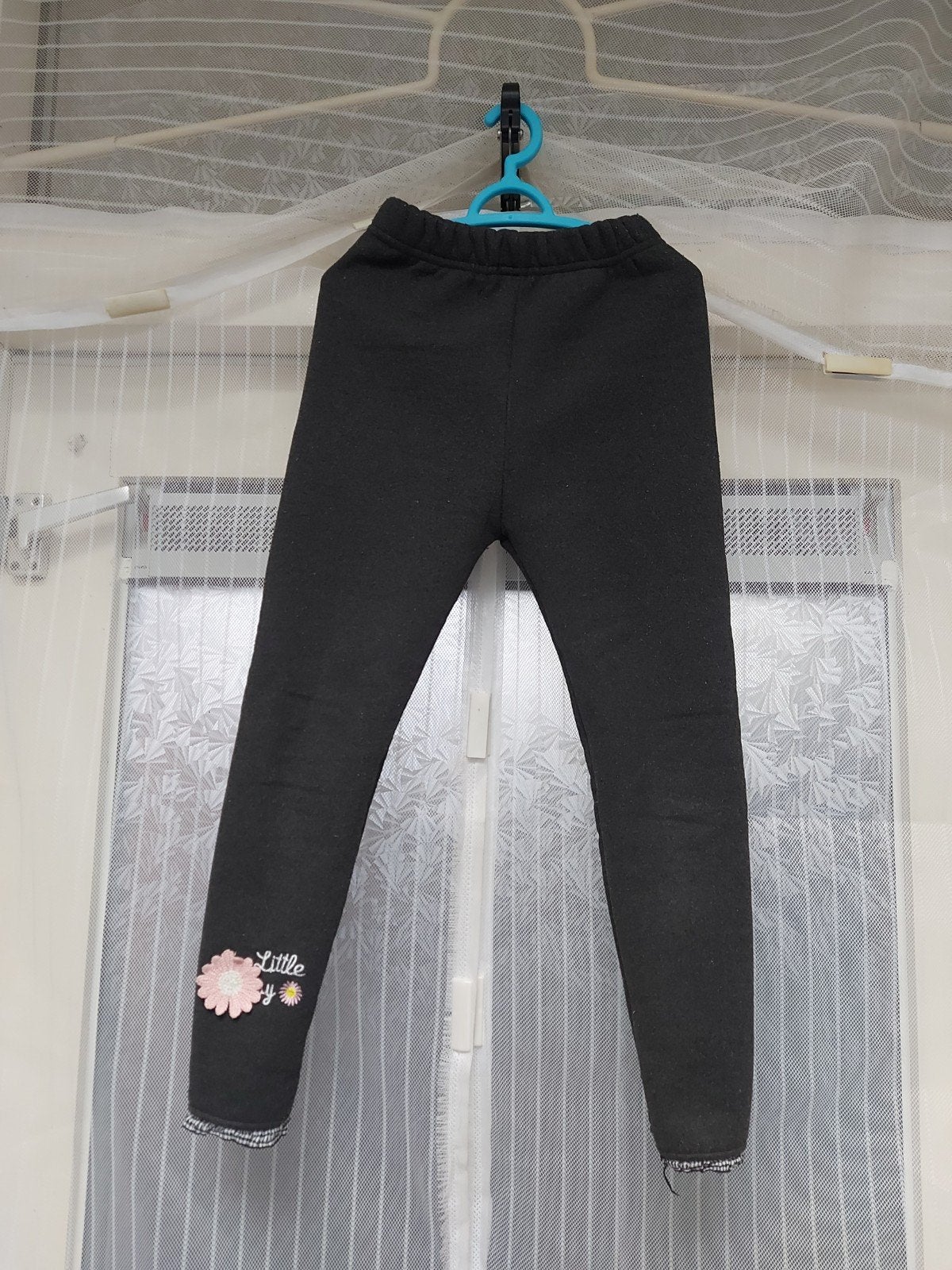 Meisje Leggings - Zwart met Leuke Patches, Legging, Zwart, Overige maten, Ophalen of Verzenden