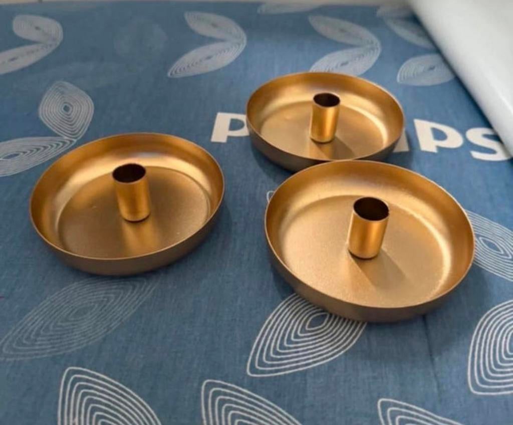 25 Gouden Mica Kaarsenhouders - Nieuw, Ophalen of Verzenden, Zo goed als nieuw