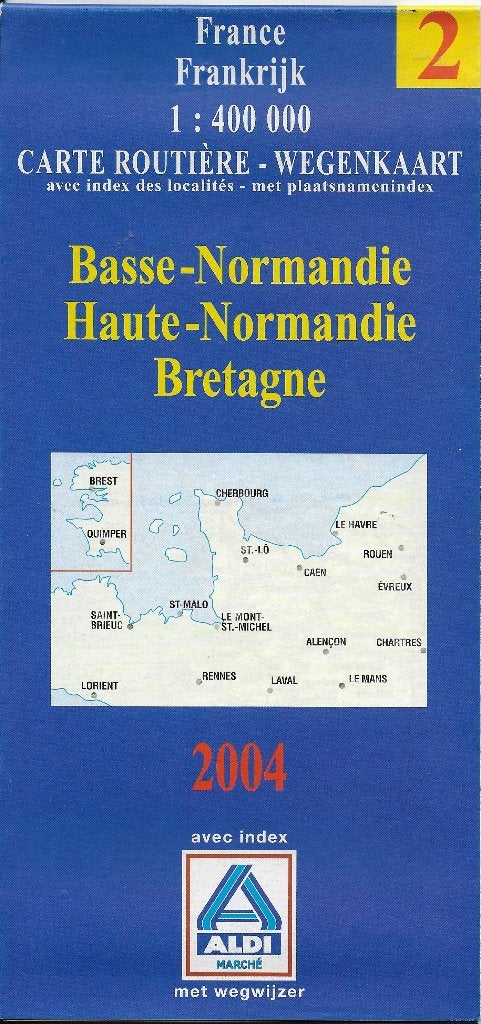 Plx12 plattegrond basse / haut normandie / bretagne no2 2004, Boeken, Atlassen en Landkaarten, Gelezen, Ophalen of Verzenden, Landkaart