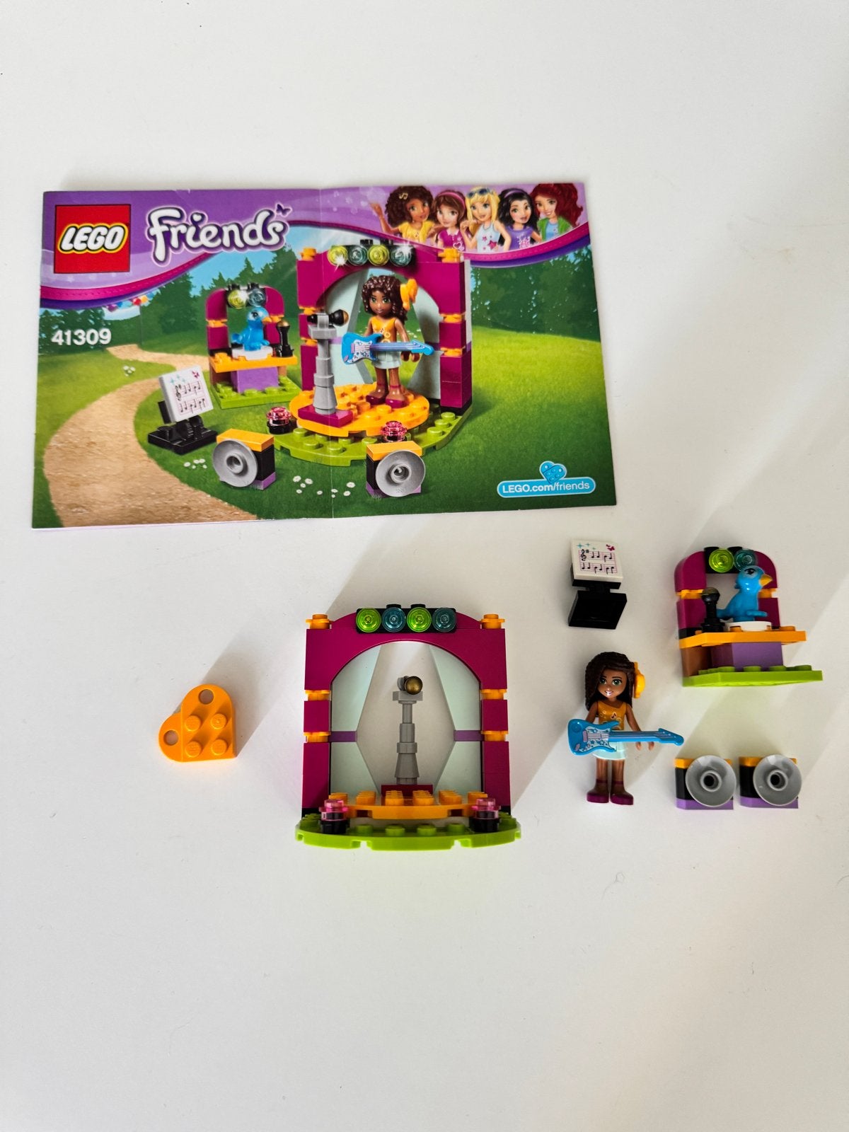 LEGO Friends 41309 Andrea's Muziekshow, Ophalen of Verzenden, Zo goed als nieuw, Overige merken