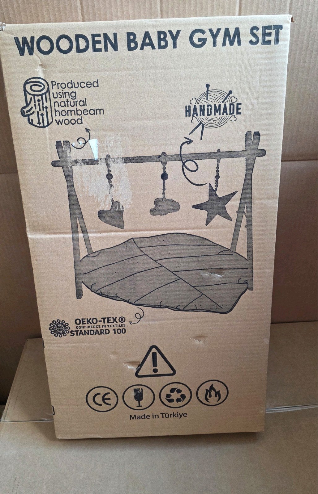 Houten Babygym Set met Speelkleed nieuw in doos, Nieuw, Mordesign, Ophalen of Verzenden, Info@mordesign.com