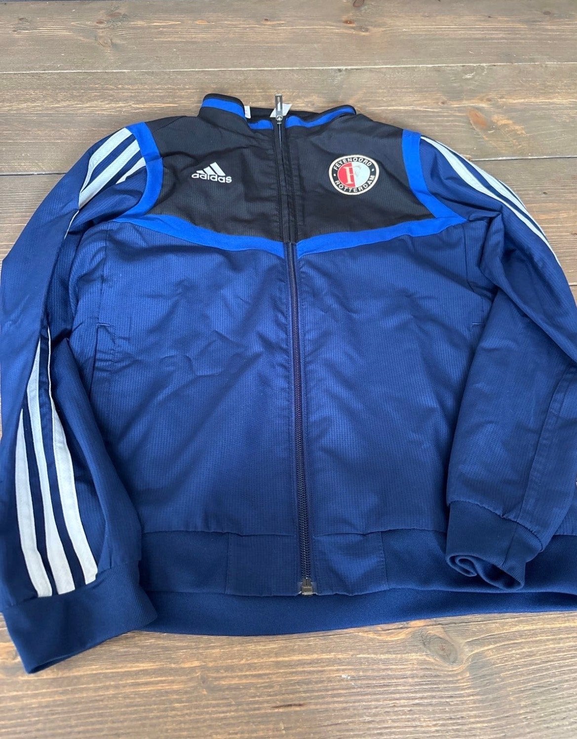 Adidas Feyenoord trainingsjack maat 140, Ophalen of Verzenden, Gebruikt, Jongen, Jas