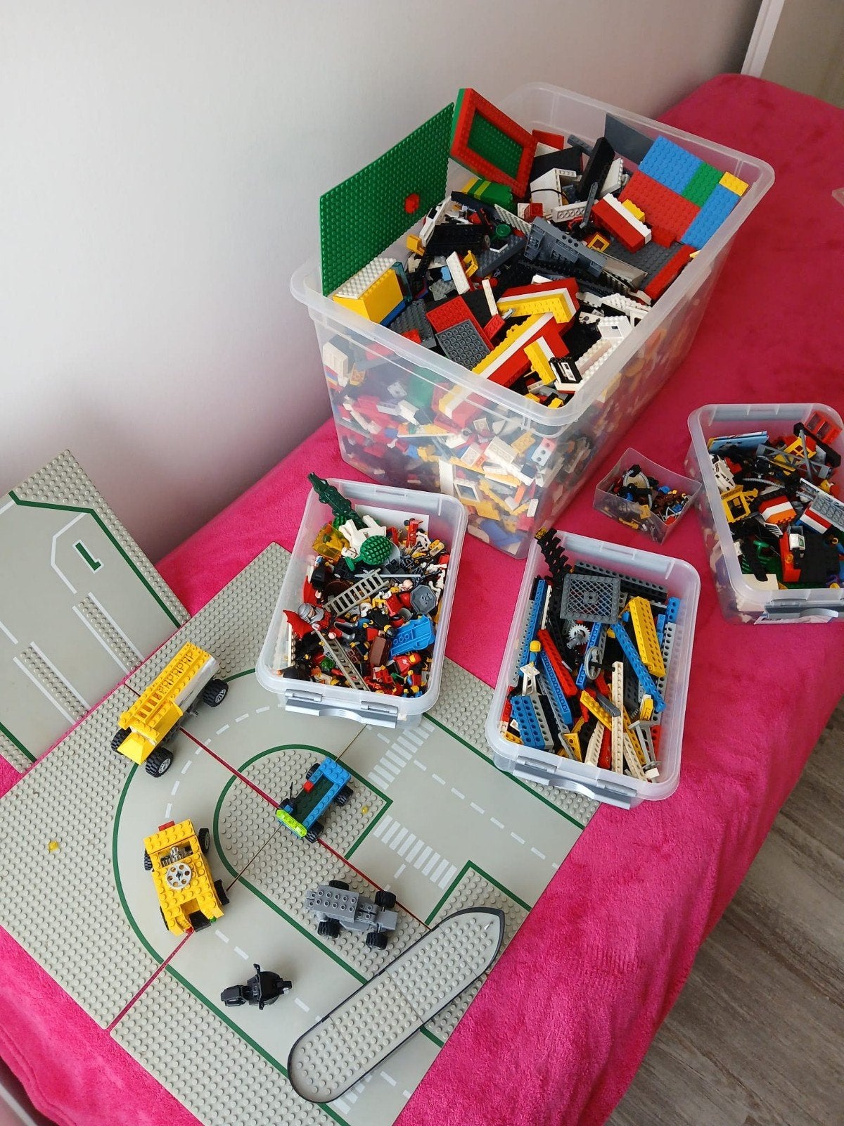 Grote partij LEGO blokken en figuren met bouwplaten, Ophalen, Gebruikt, Overige merken