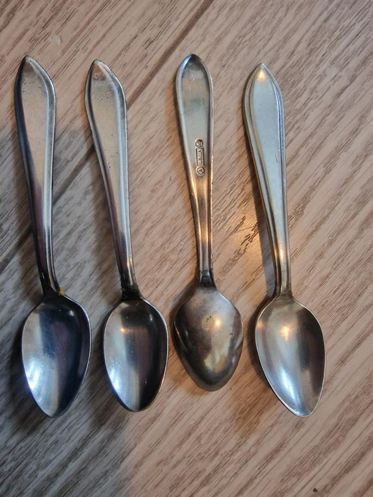 Set van 4 vintage Sola theelepels, Ophalen of Verzenden