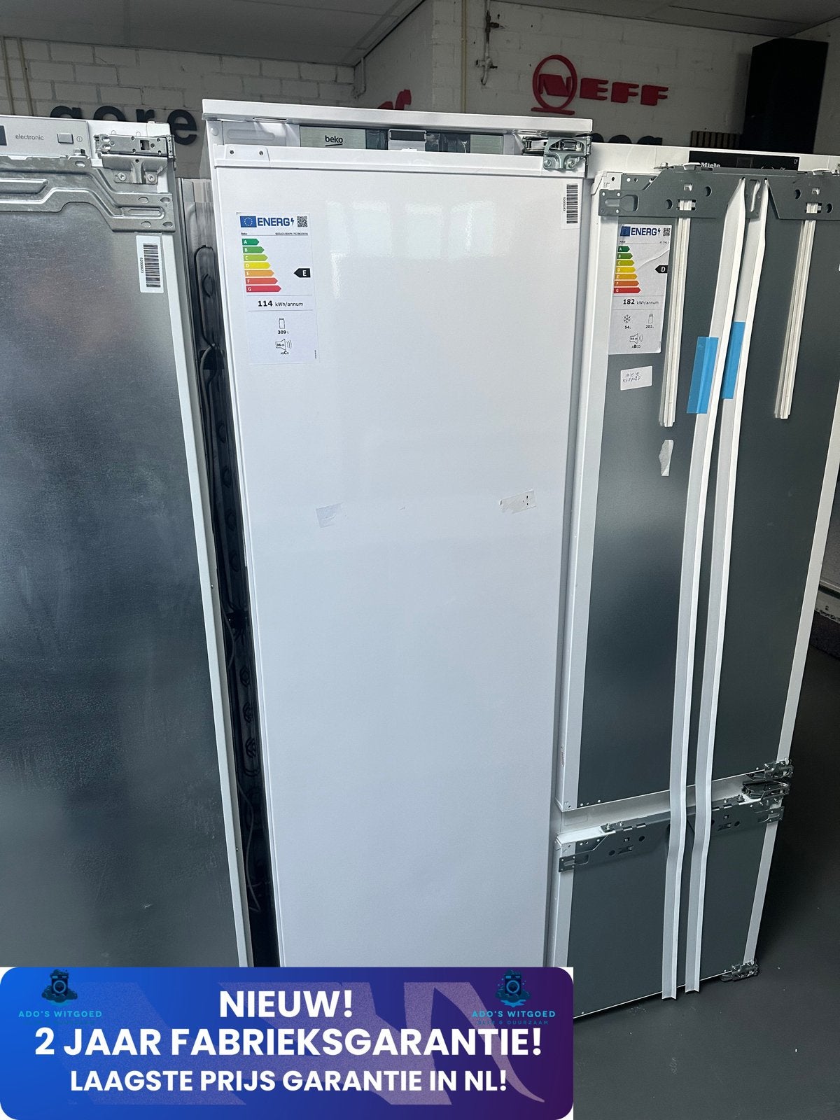 BEKO 178CM INBOUW KOELKAST SLEEPDEUR HarvestFresh Selective, Zonder vriesvak, 200 liter of meer, Info@adoswitgoed.nl, Kamerlingh Onnestraat 8, Wijchen