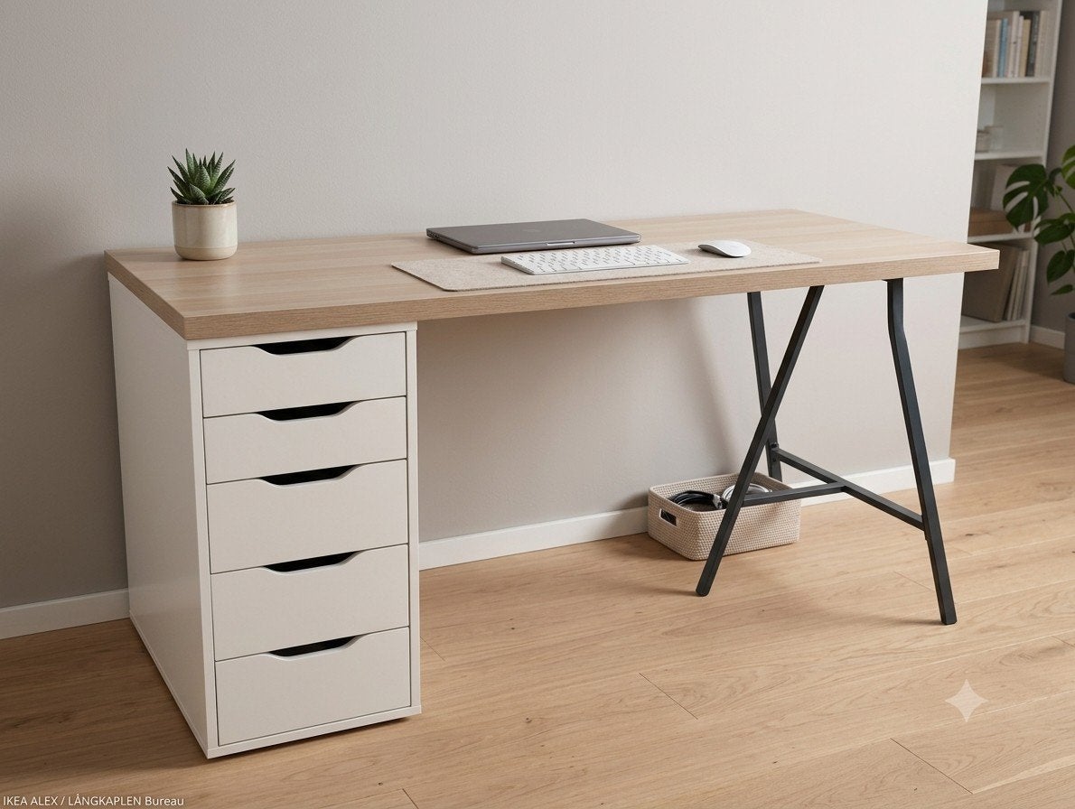 Ikea Bureau- Alex, Ophalen, Demontabel, Scandinavisch, Zo goed als nieuw