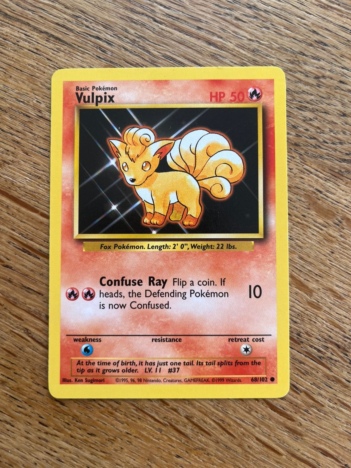 Vulpix 68/102 Base Set, Ophalen of Verzenden, Zo goed als nieuw