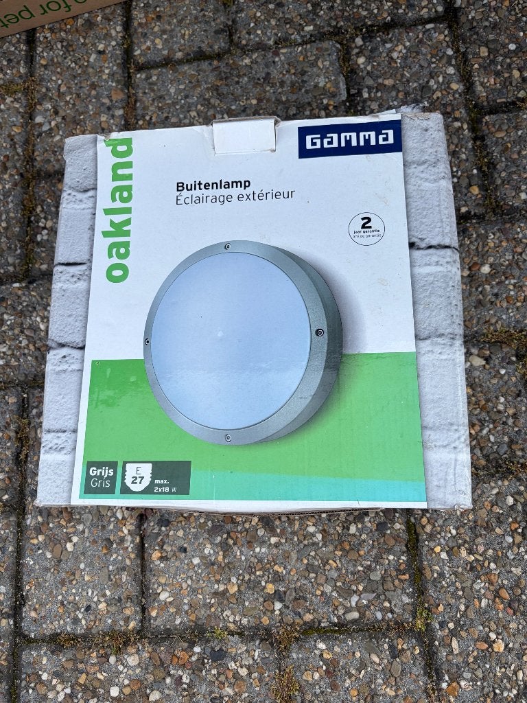 Buitenlamp gamma oakland, Tuin en Terras, Wandlamp, Nieuw, Ophalen of Verzenden, Netvoeding