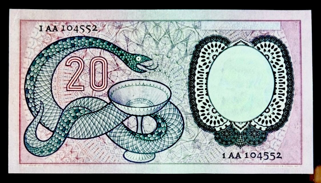 REPLACEMENT: 20 GLD 1955 “AUNC”, Postzegels en Munten, Ophalen of Verzenden, 100 gulden