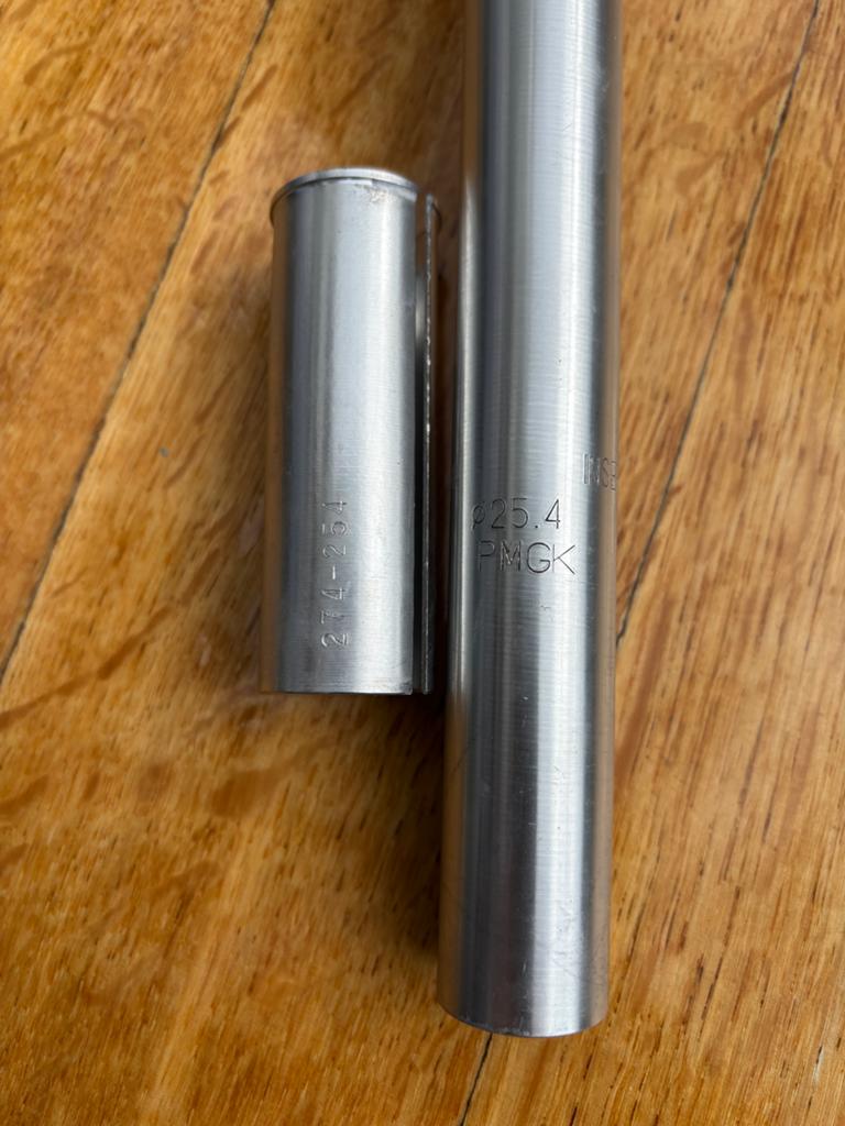 Zadelpen met vering en adapter 25.4mm, Gebruikt, Ophalen of Verzenden, Stadsfiets, Zadel