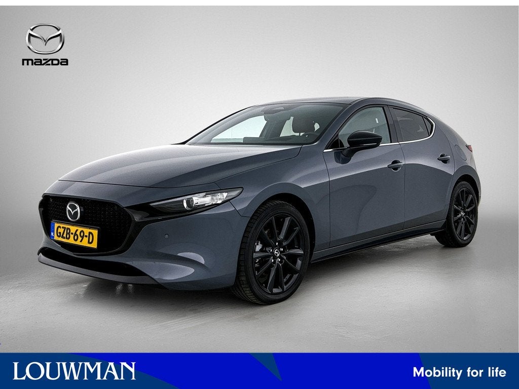 Mazda 3 2.5 e-SkyActiv-G M Hybrid 140 Nagisa | Leder | Stoel, 12 maanden, Gebruikt, Zwart, 4 cilinders