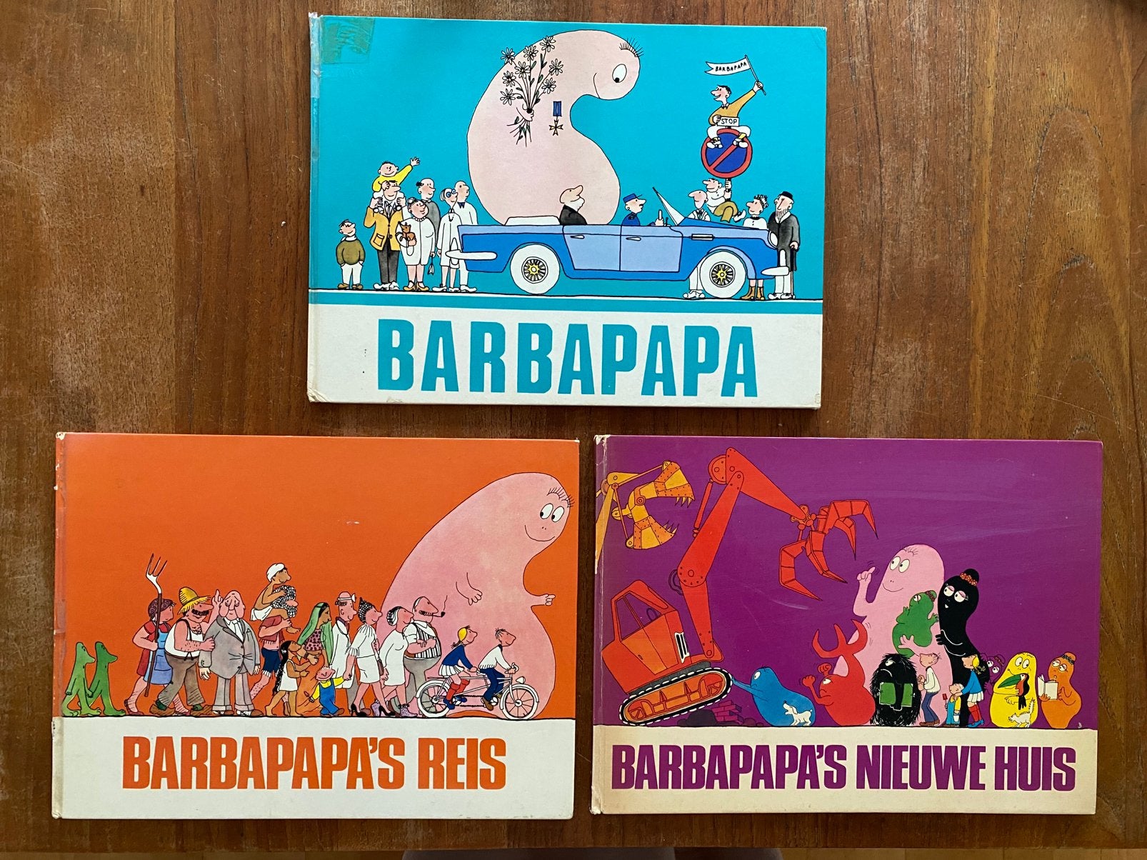 Vintage uit 1971 Barbapapa / Barbapapa’s reis/ ..nieuwe huis, Boeken, Prentenboeken en Plaatjesalbums, Gelezen, Prentenboek, Ophalen of Verzenden